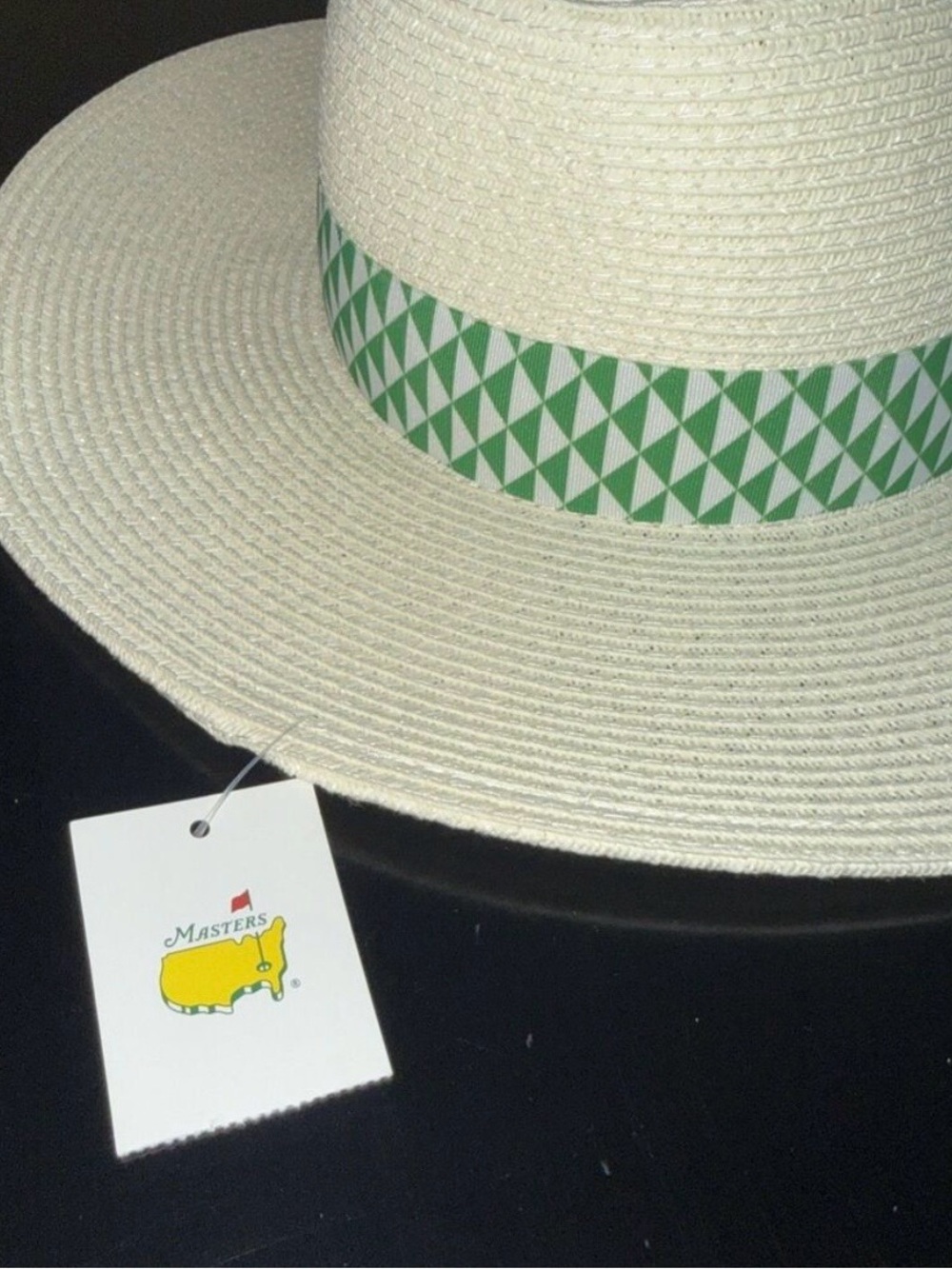 NEW Master 2026 Ladies Dorfman Milano Pacific Natural Straw Hat with green band. - Picture 4 of 12